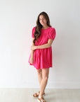 Maddie Dress - Hot Pink