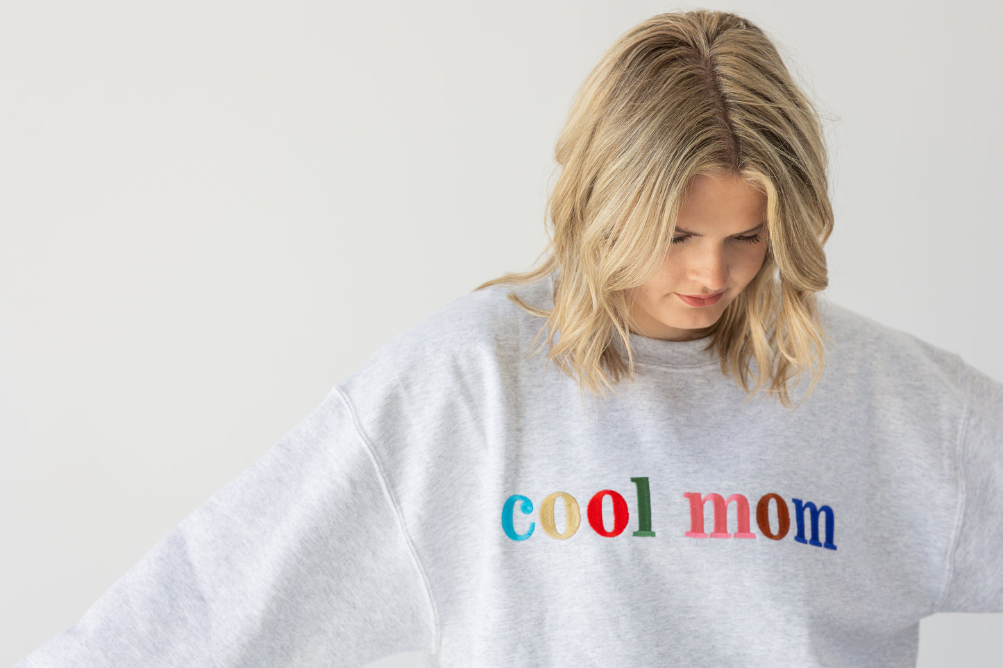 Cool Mom Embroidered Sweatshirt