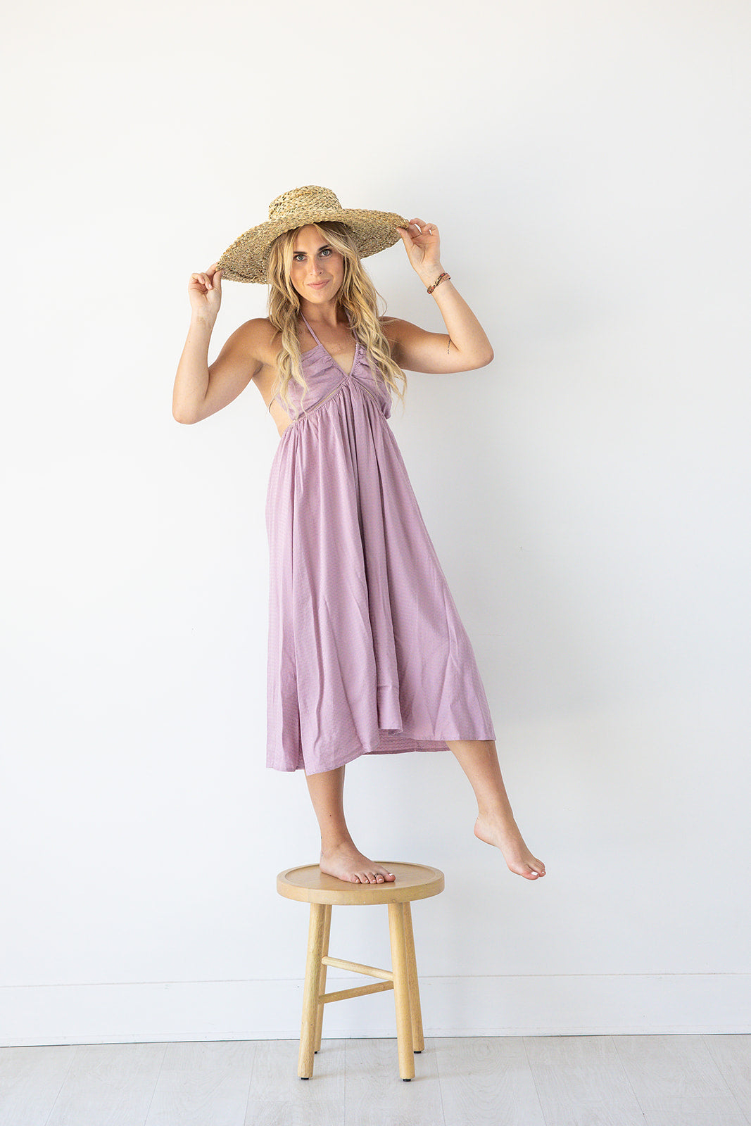 Mauve Halter Dress