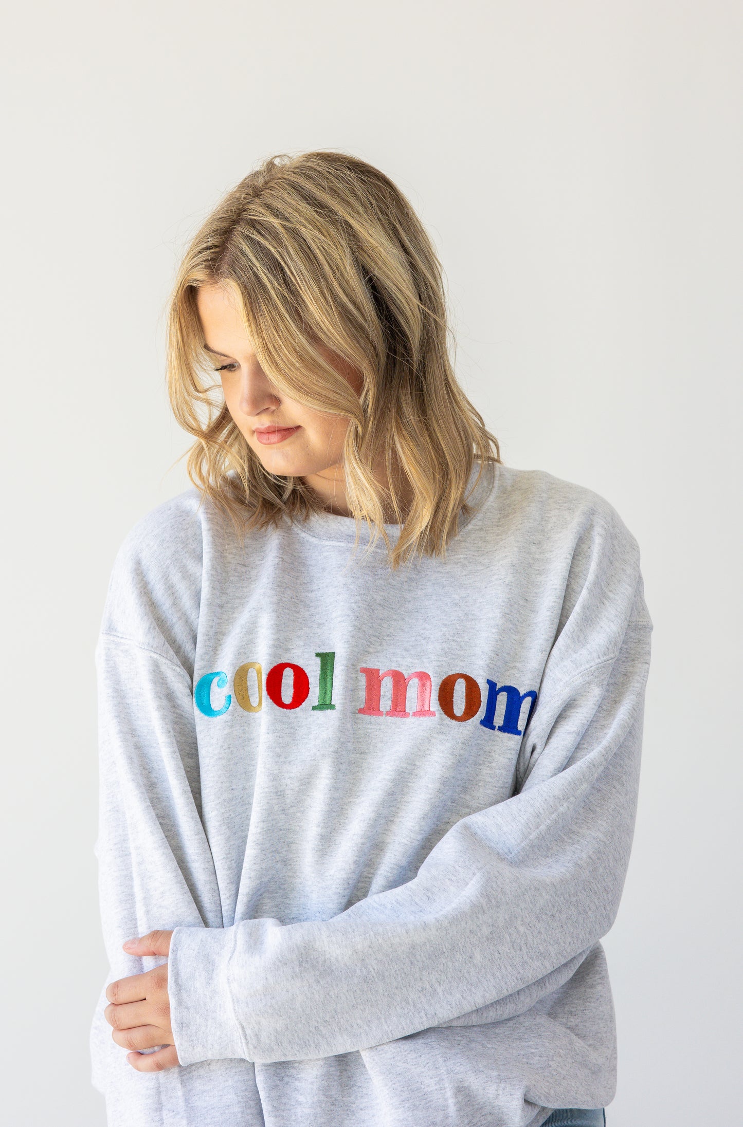 Cool Mom Embroidered Sweatshirt