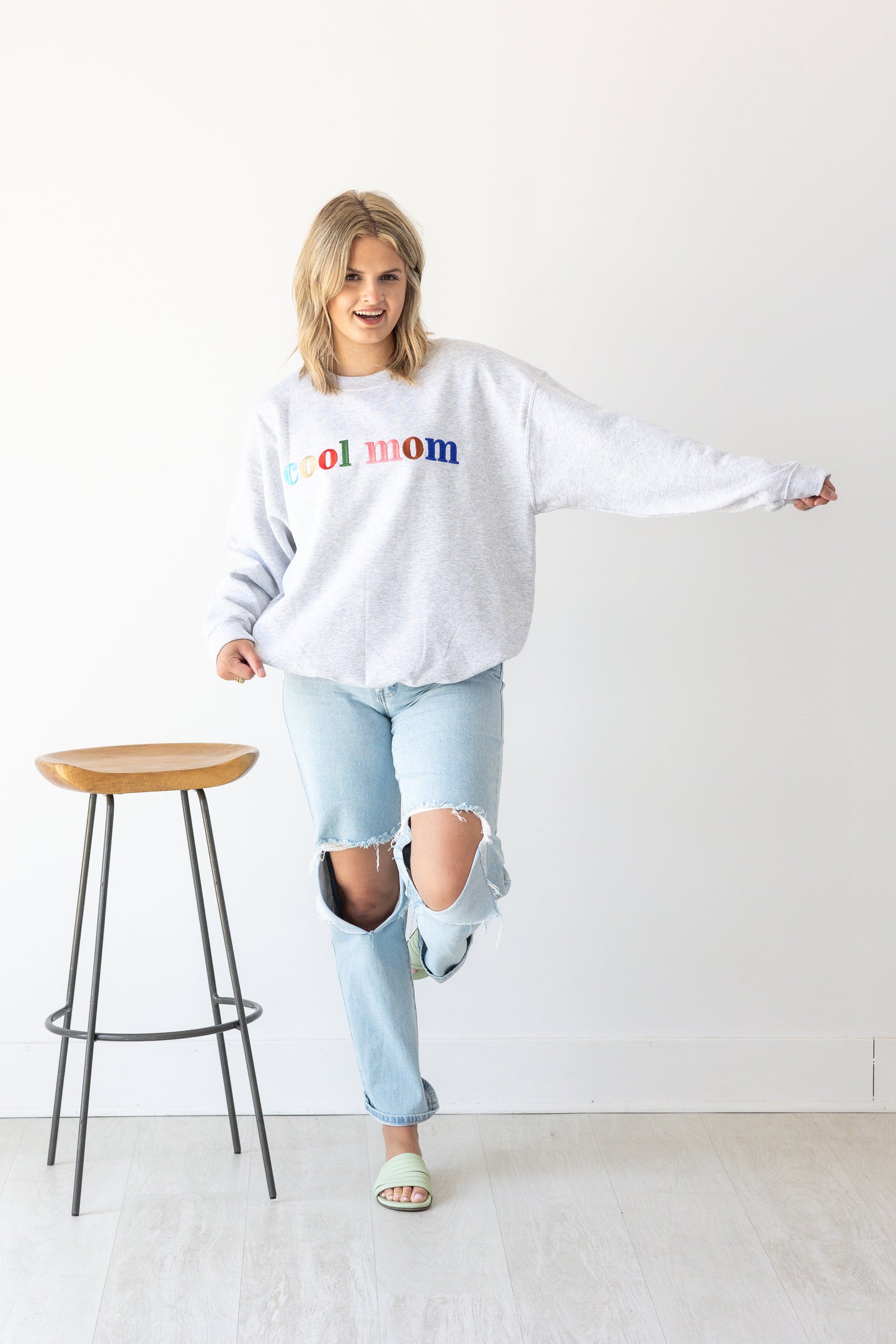Cool Mom Embroidered Sweatshirt