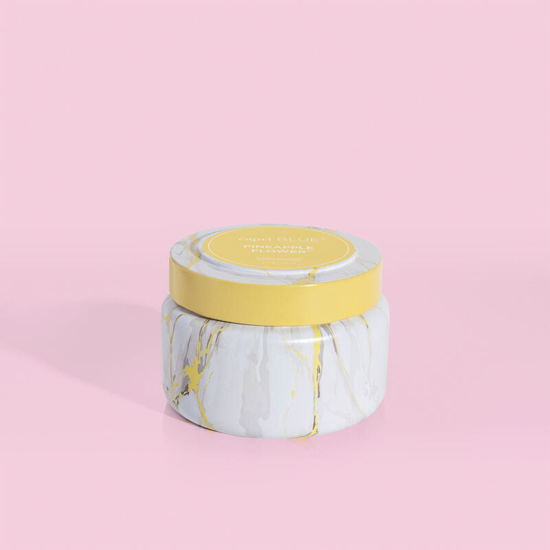 Pineapple Flower Modern Marble Travel Tin - 8.5oz