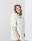 Sage Stripe Dress