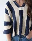 Nautical Stripe Top - Navy