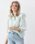 Lover Eyelet Top - Blue