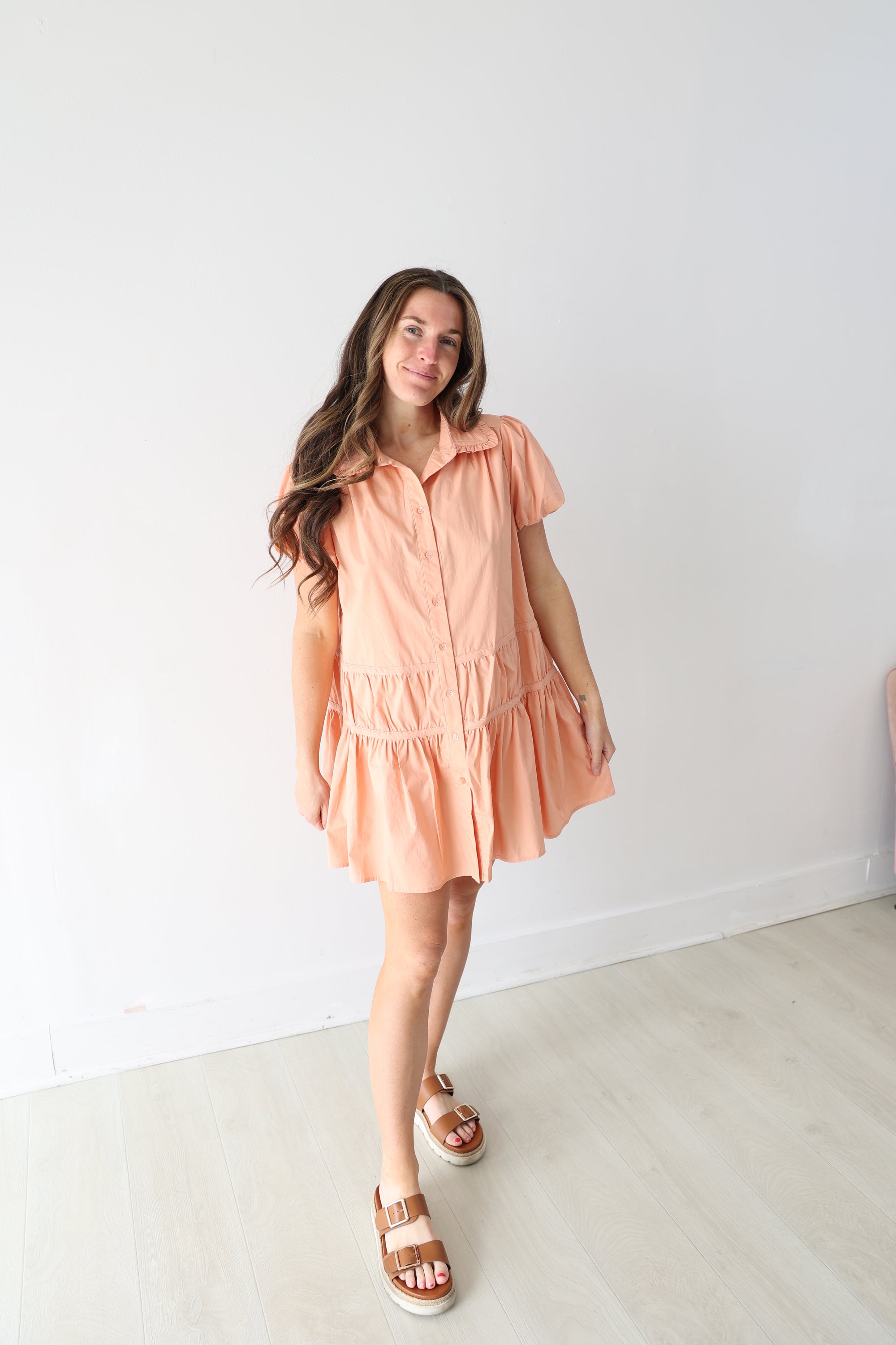 Pippa Dress - Coral