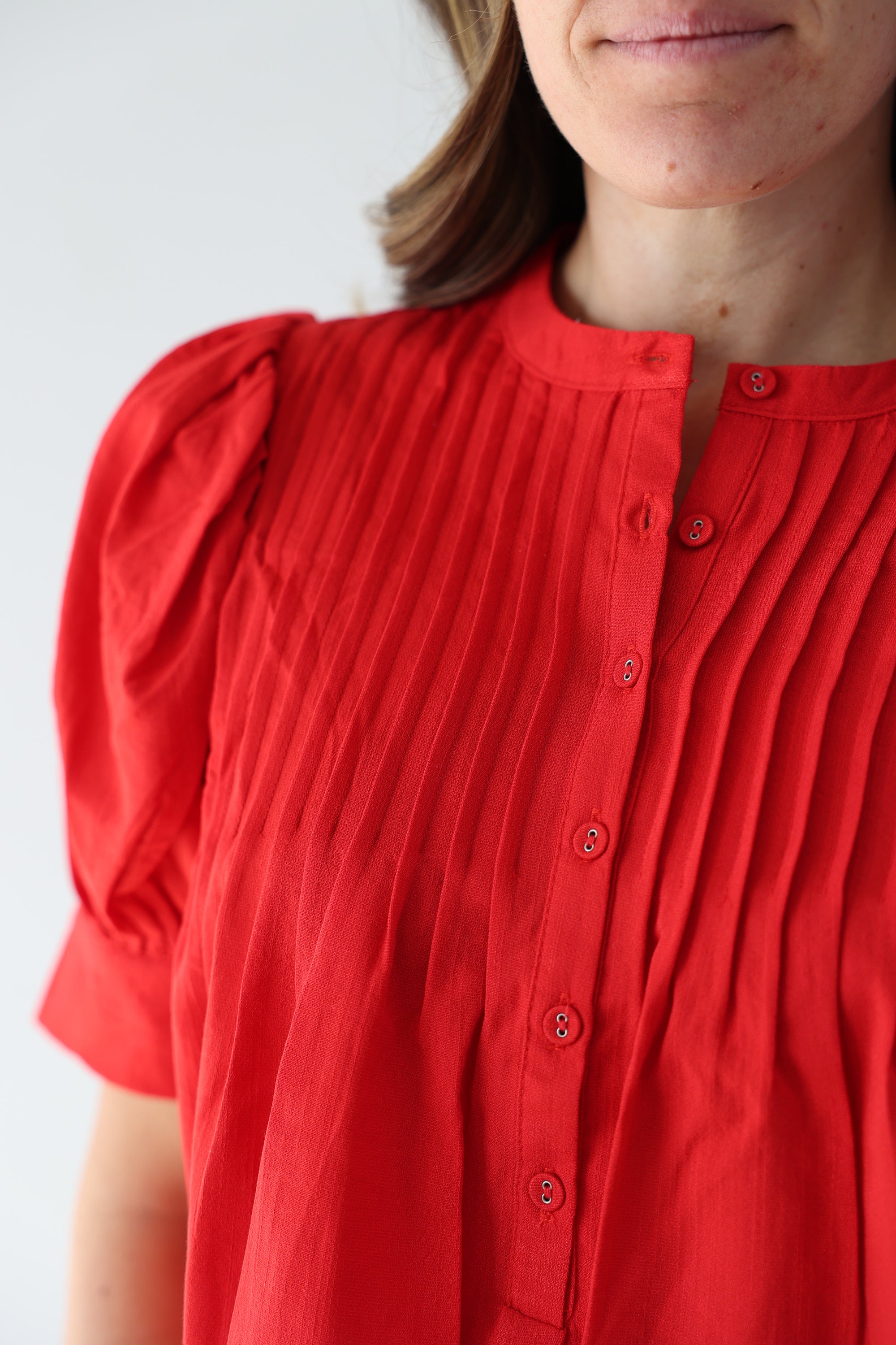 Cherry Red Blouse