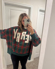 Very Merry Plaid Pullover - GREEN