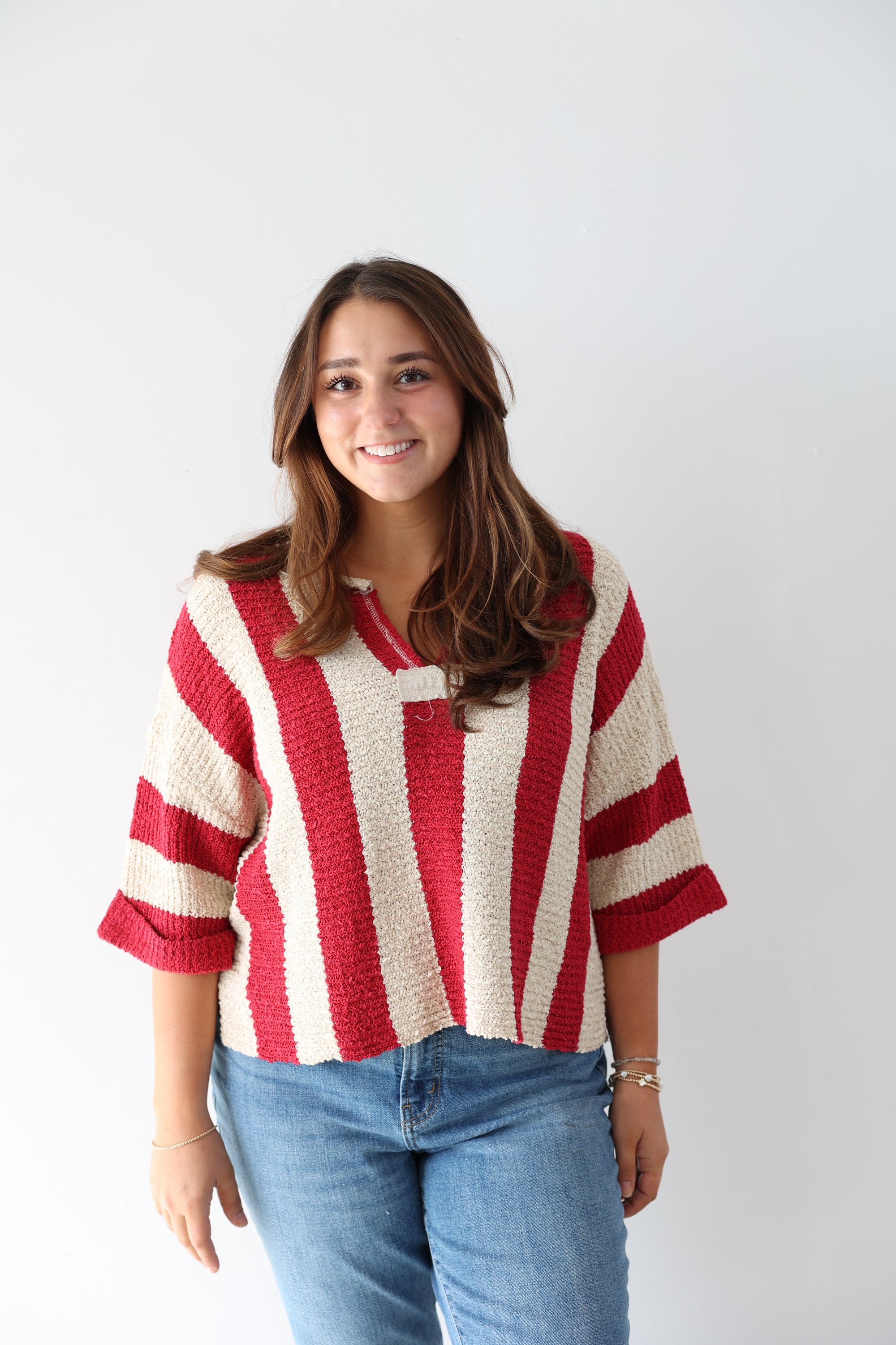 Nautical Stripe Top - Berry