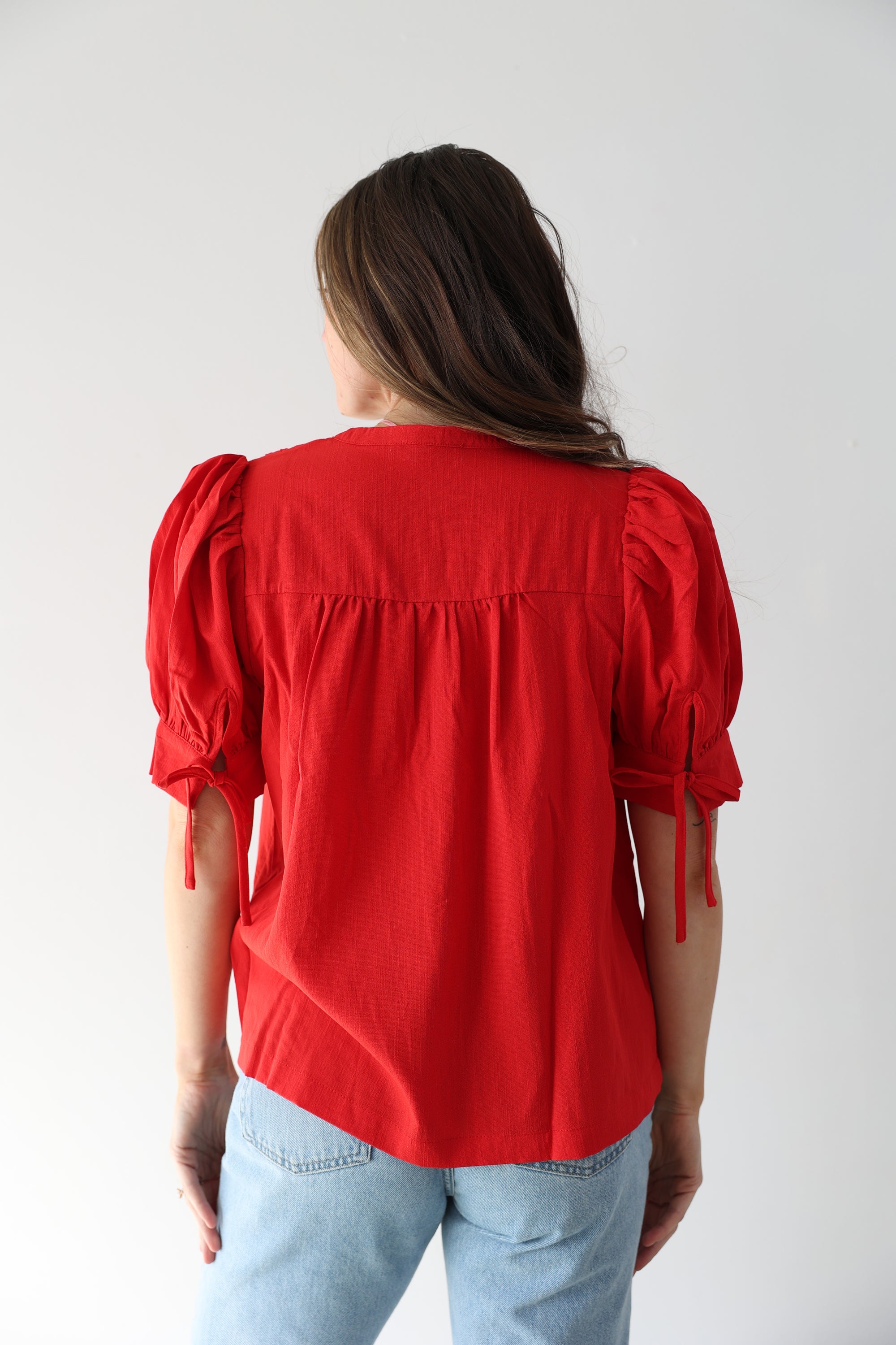 Cherry Red Blouse