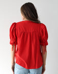 Cherry Red Blouse