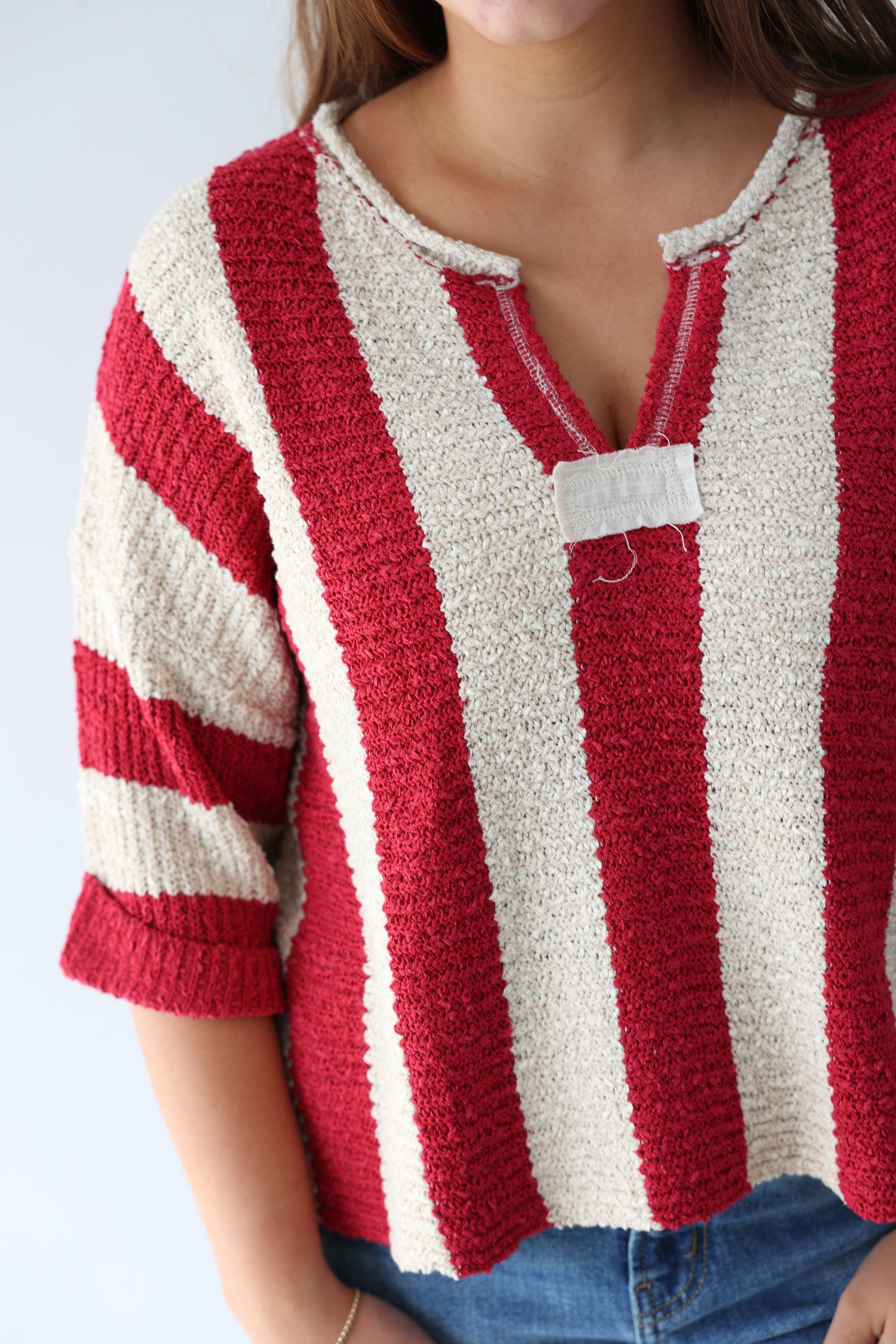 Nautical Stripe Top - Berry