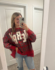 Very Merry Plaid Pullover - RED