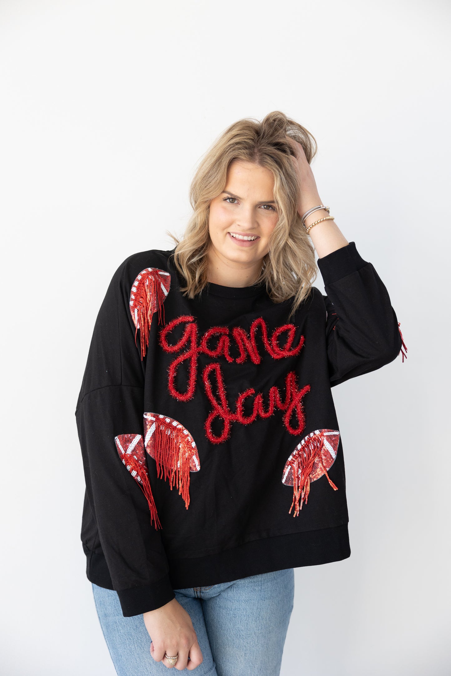 Gameday Pullover - Red & Black