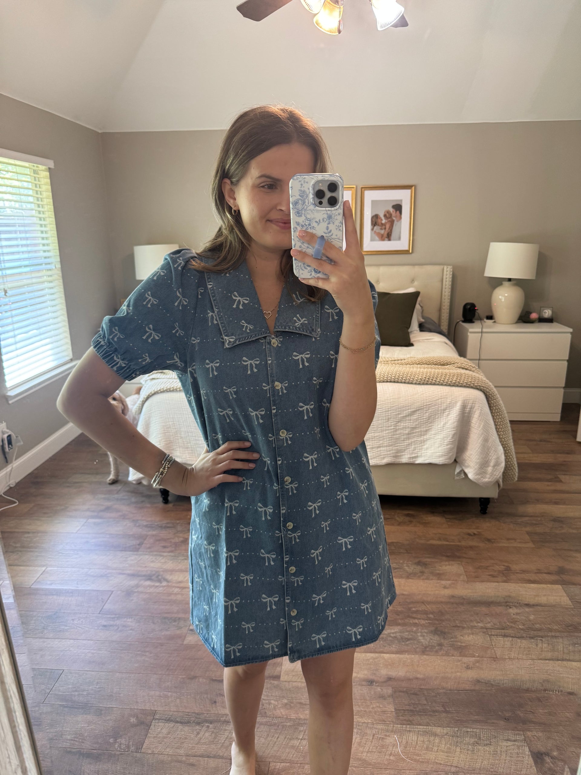 Denim Bow Dress  Shop Alexandra Grace