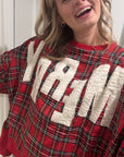 Very Merry Plaid Pullover - RED