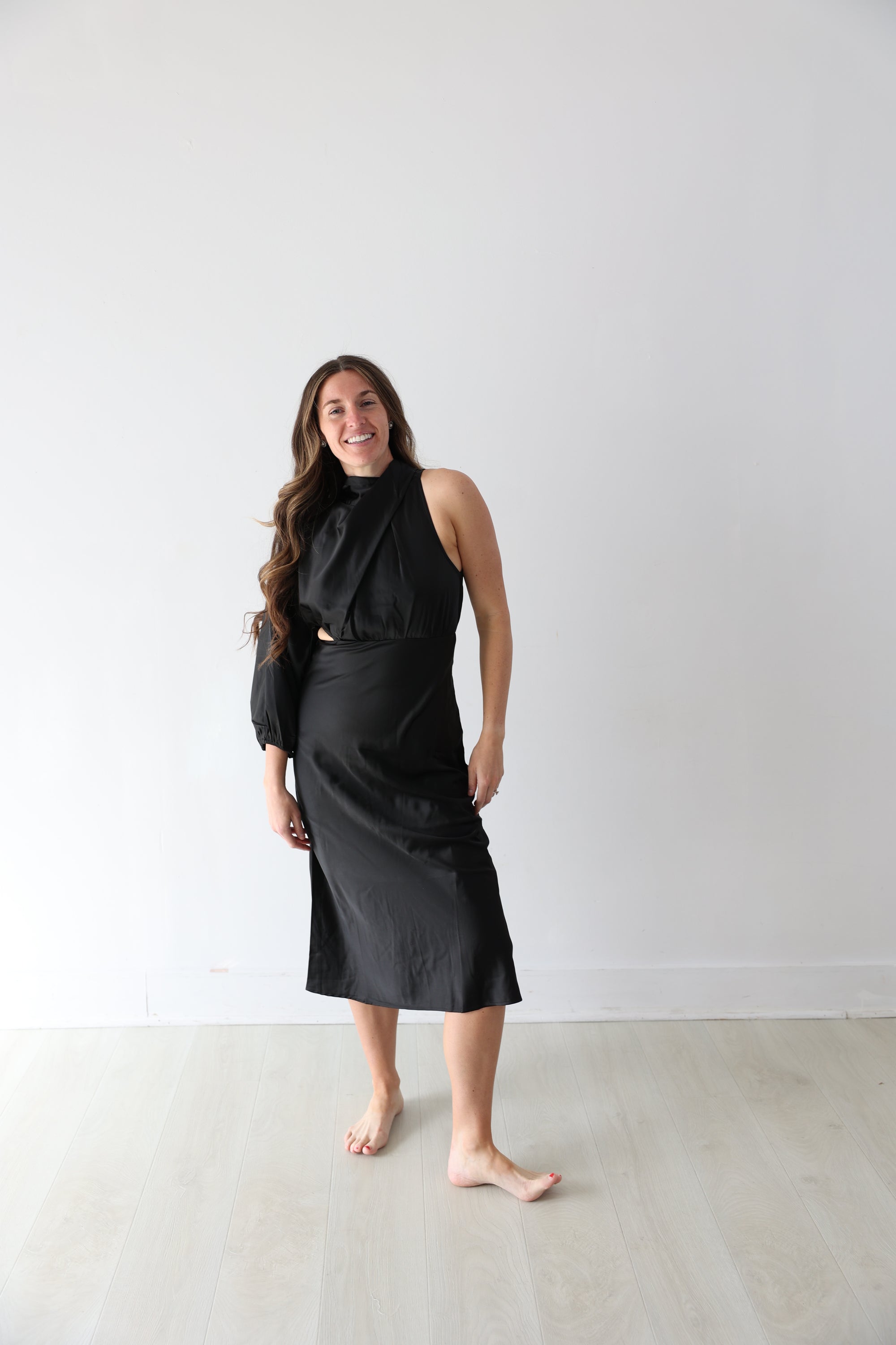 Amber One Shoulder Dress - Black