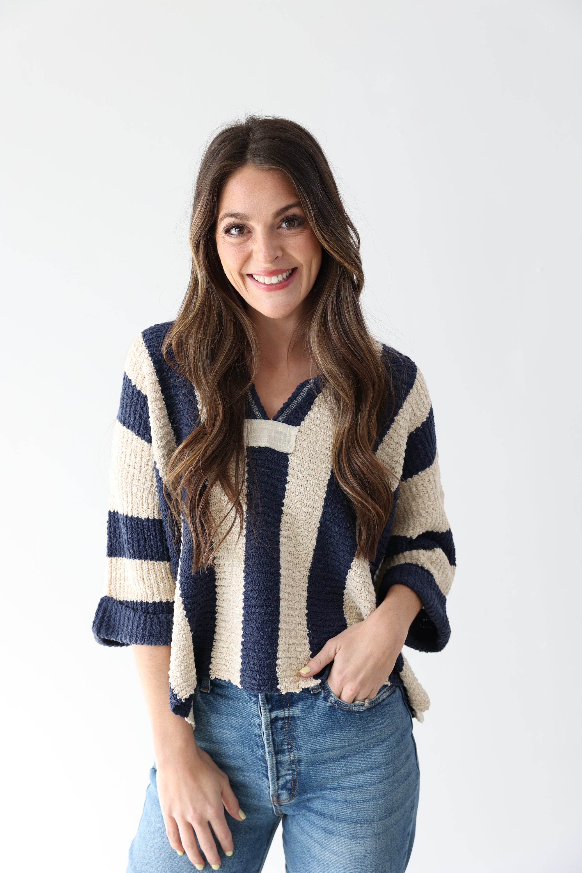 Nautical Stripe Top - Navy