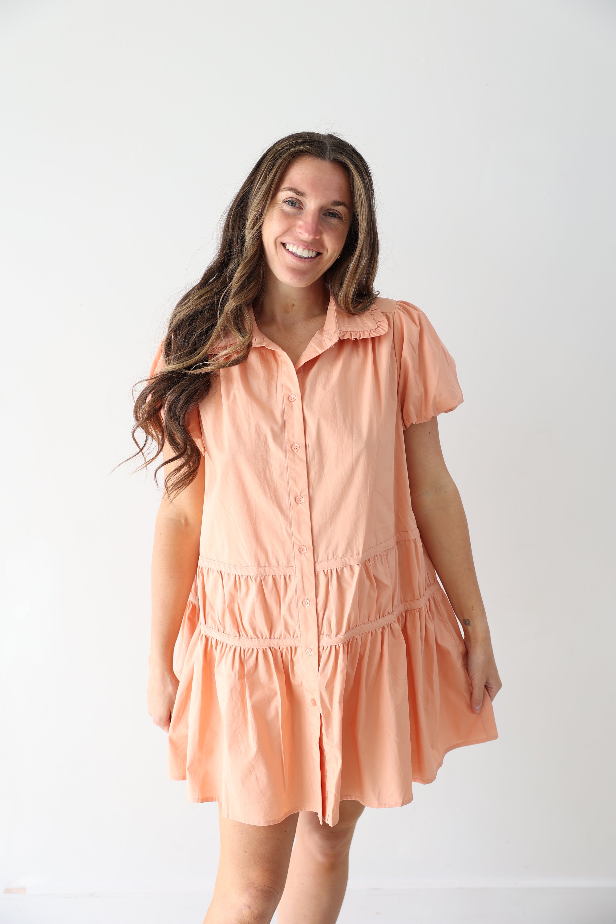 Pippa Dress - Coral