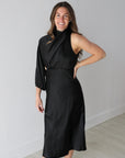 Amber One Shoulder Dress - Black