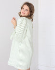 Sage Stripe Dress