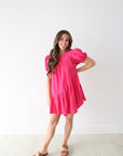 Maddie Dress - Hot Pink