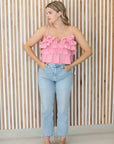 Peach Ruffle Top