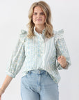 Lover Eyelet Top - Blue