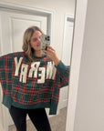 Very Merry Plaid Pullover - GREEN