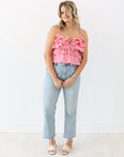 Peach Ruffle Top