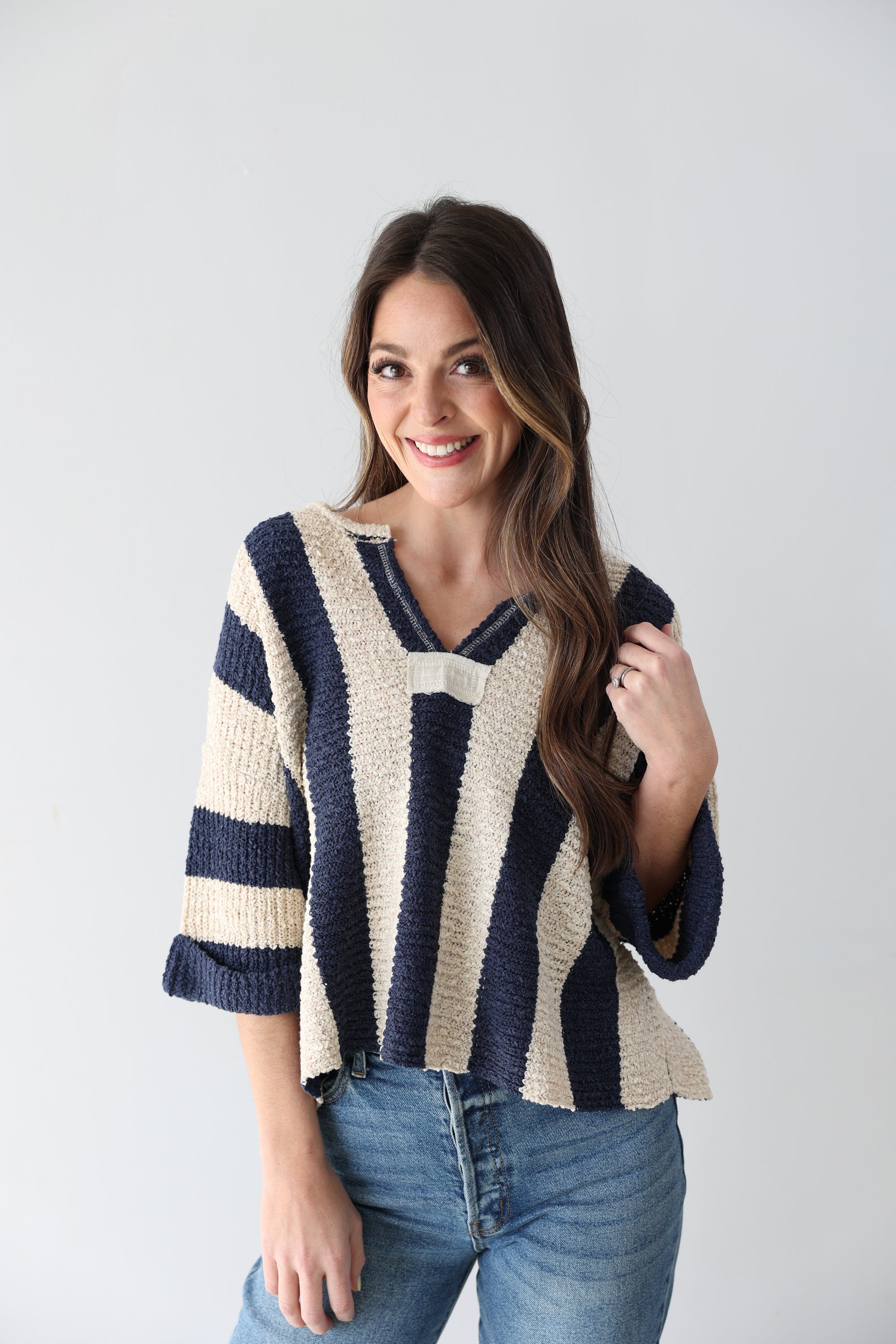 Nautical Stripe Top - Navy