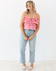 Peach Ruffle Top