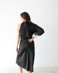 Amber One Shoulder Dress - Black