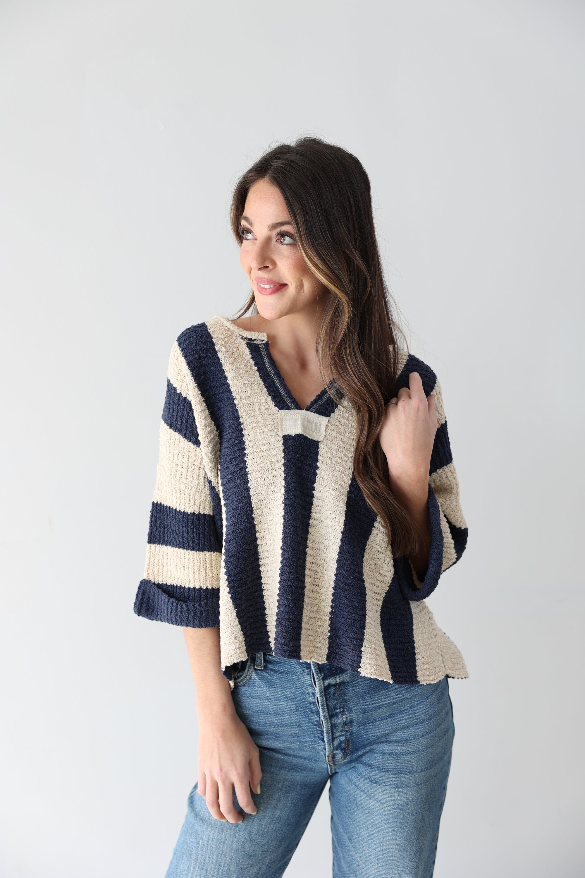 Nautical Stripe Top - Navy