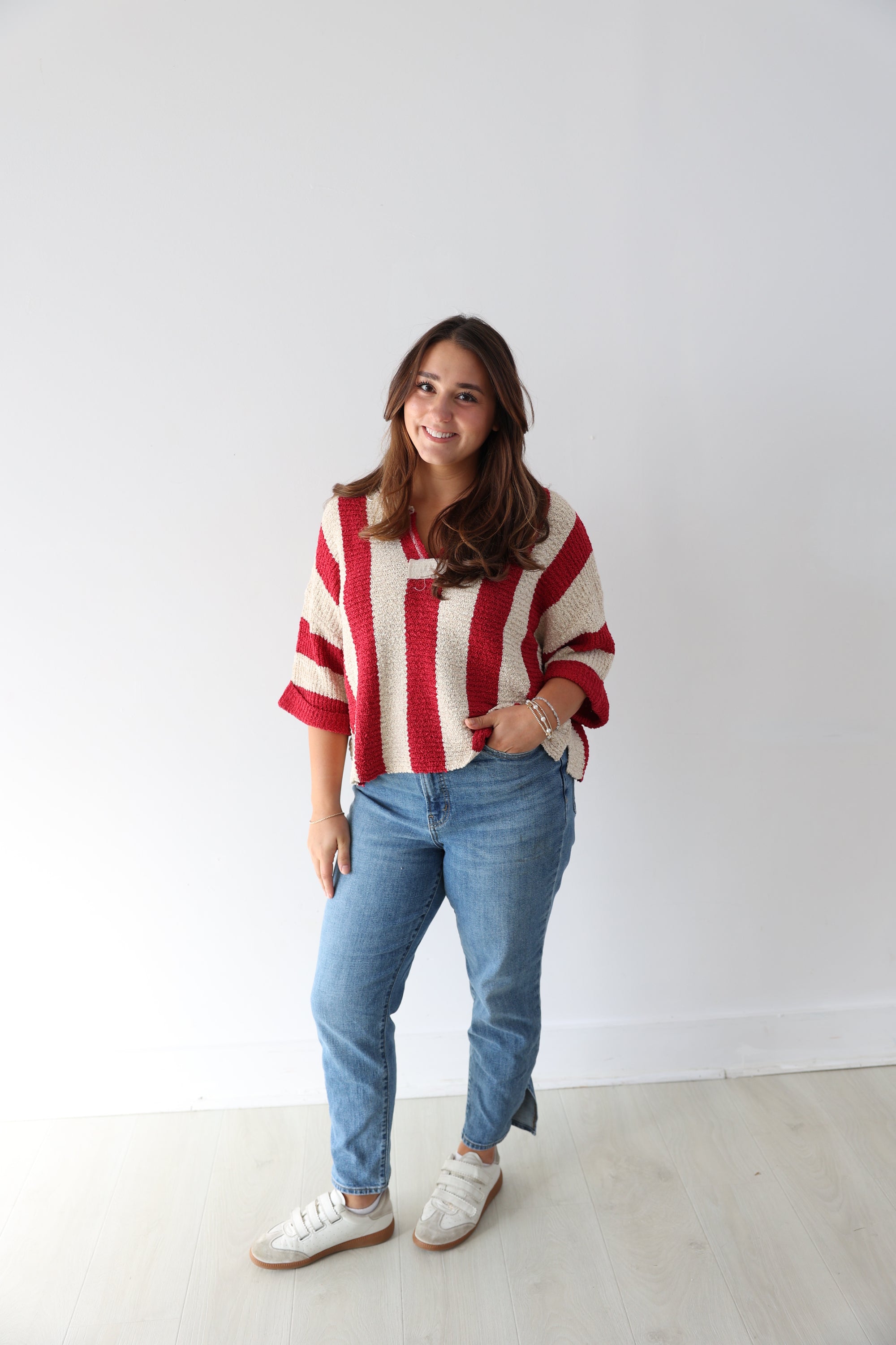Nautical Stripe Top - Berry