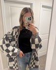 Caro Check Cardigan
