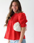 Cherry Red Blouse