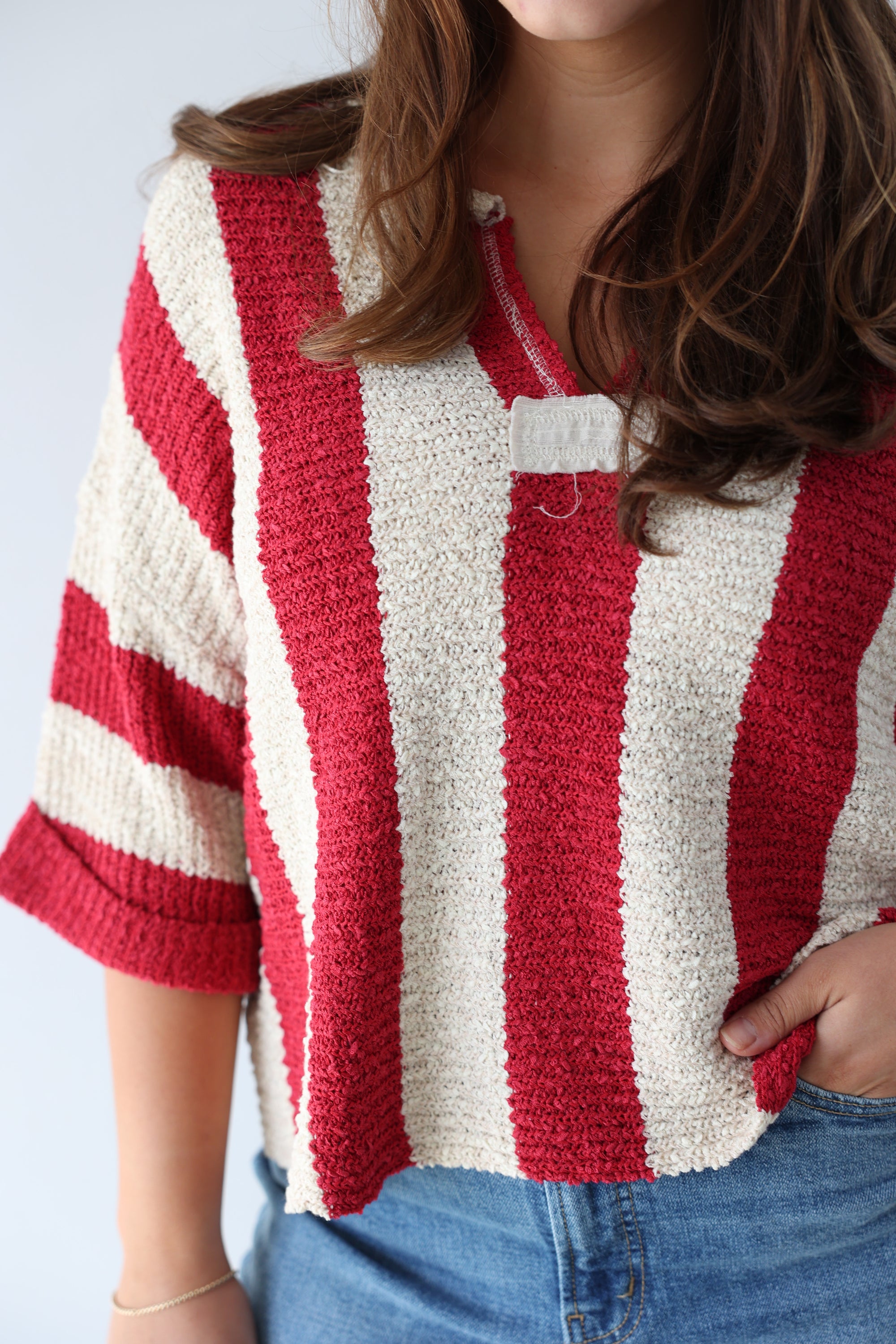 Nautical Stripe Top - Berry