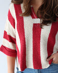 Nautical Stripe Top - Berry