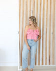 Peach Ruffle Top