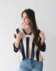 Nautical Stripe Top - Navy