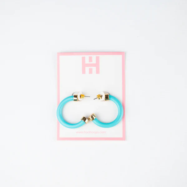 mini hoops - turquoise
