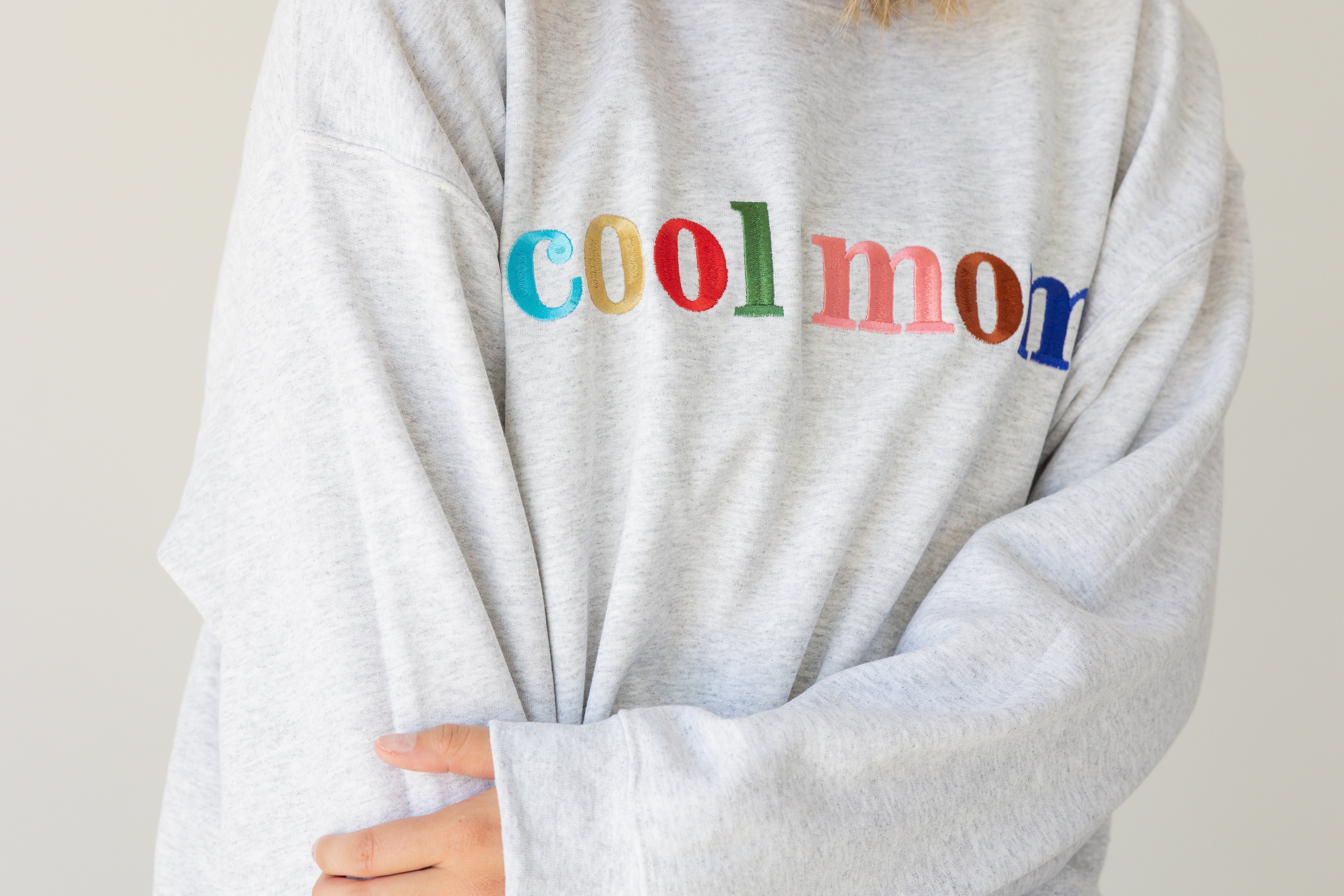 Cool Mom Embroidered Sweatshirt - Multi